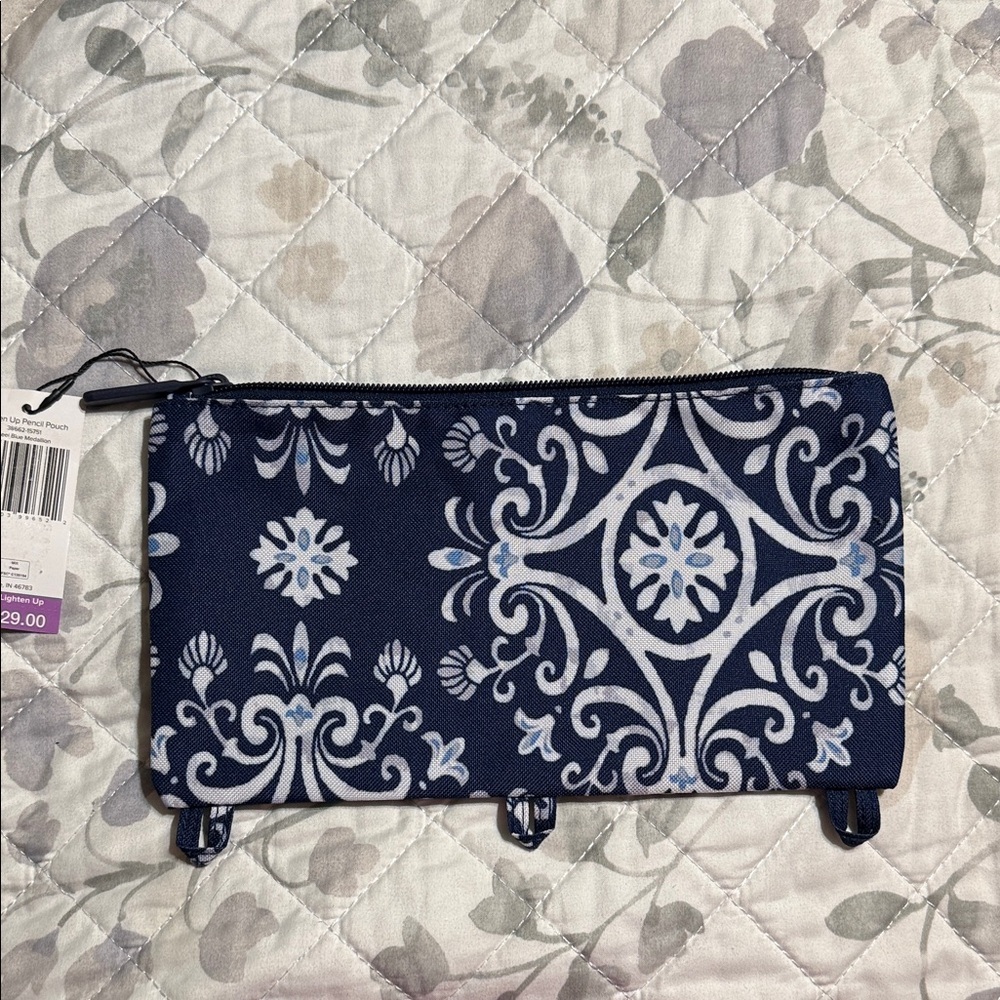 Vera Bradley Blue and White Floral Pouch